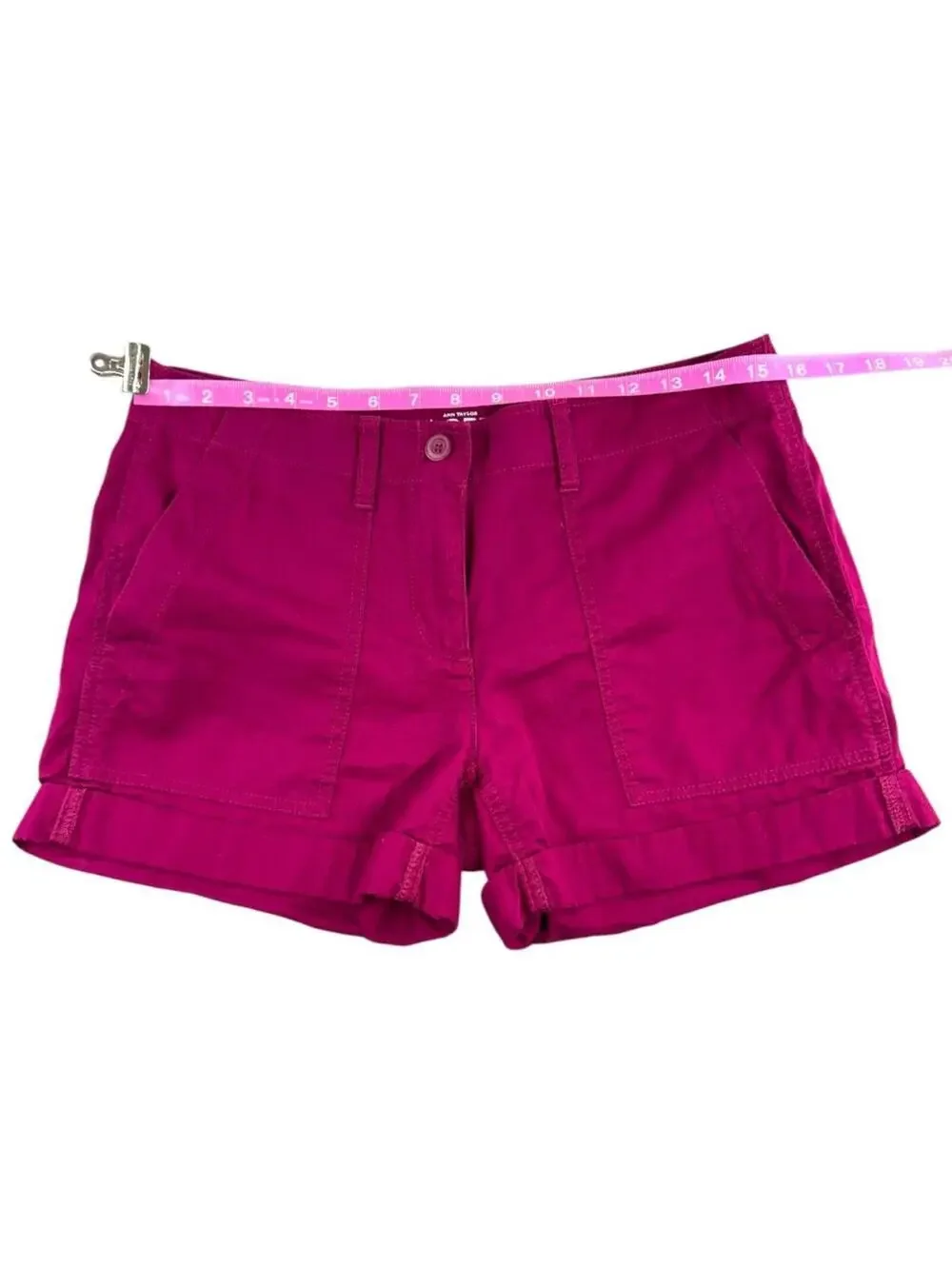 Ann Taylor LOFT Magenta Boyfriend Cargo Shorts
